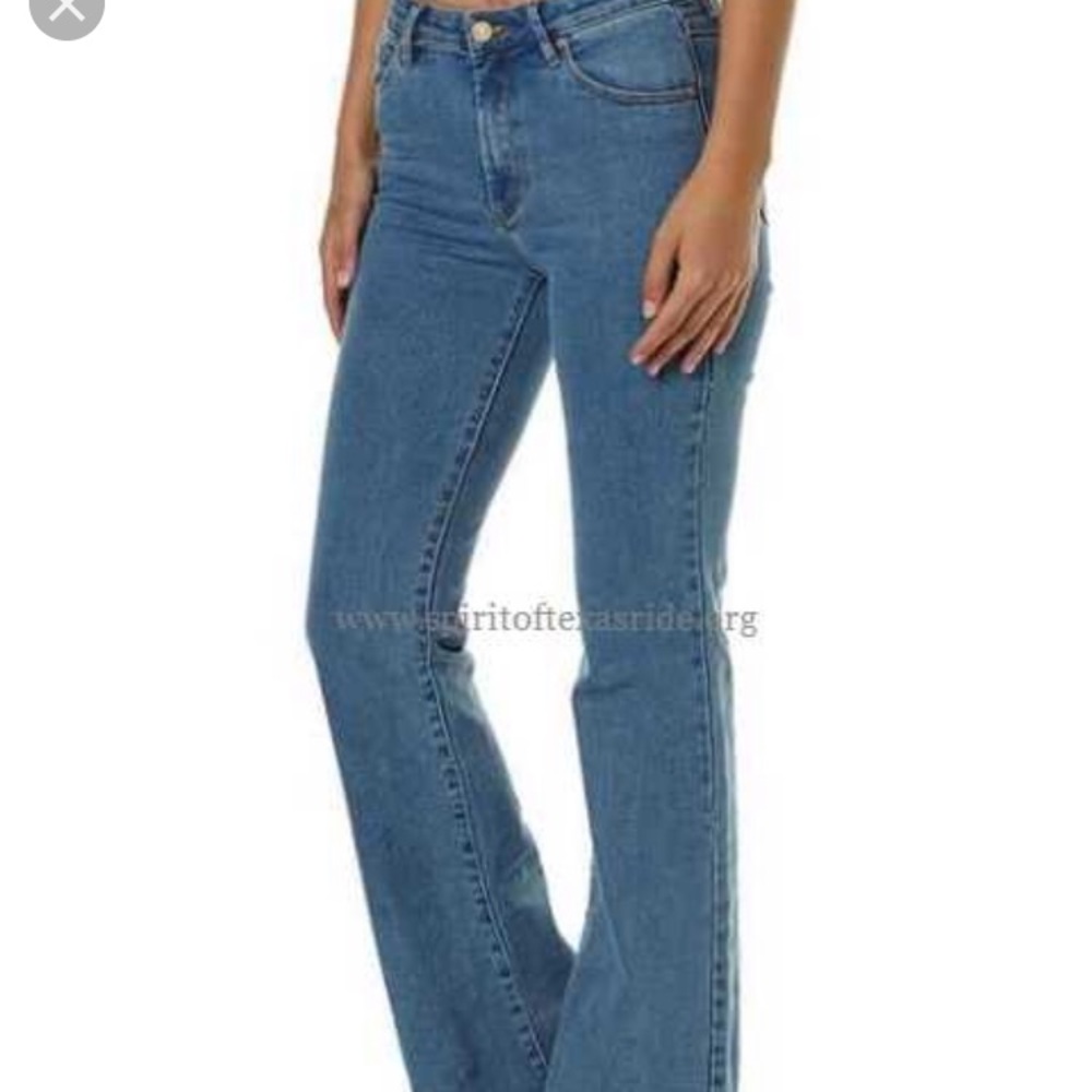 La Blue high waisted denim 10 flared glitter new